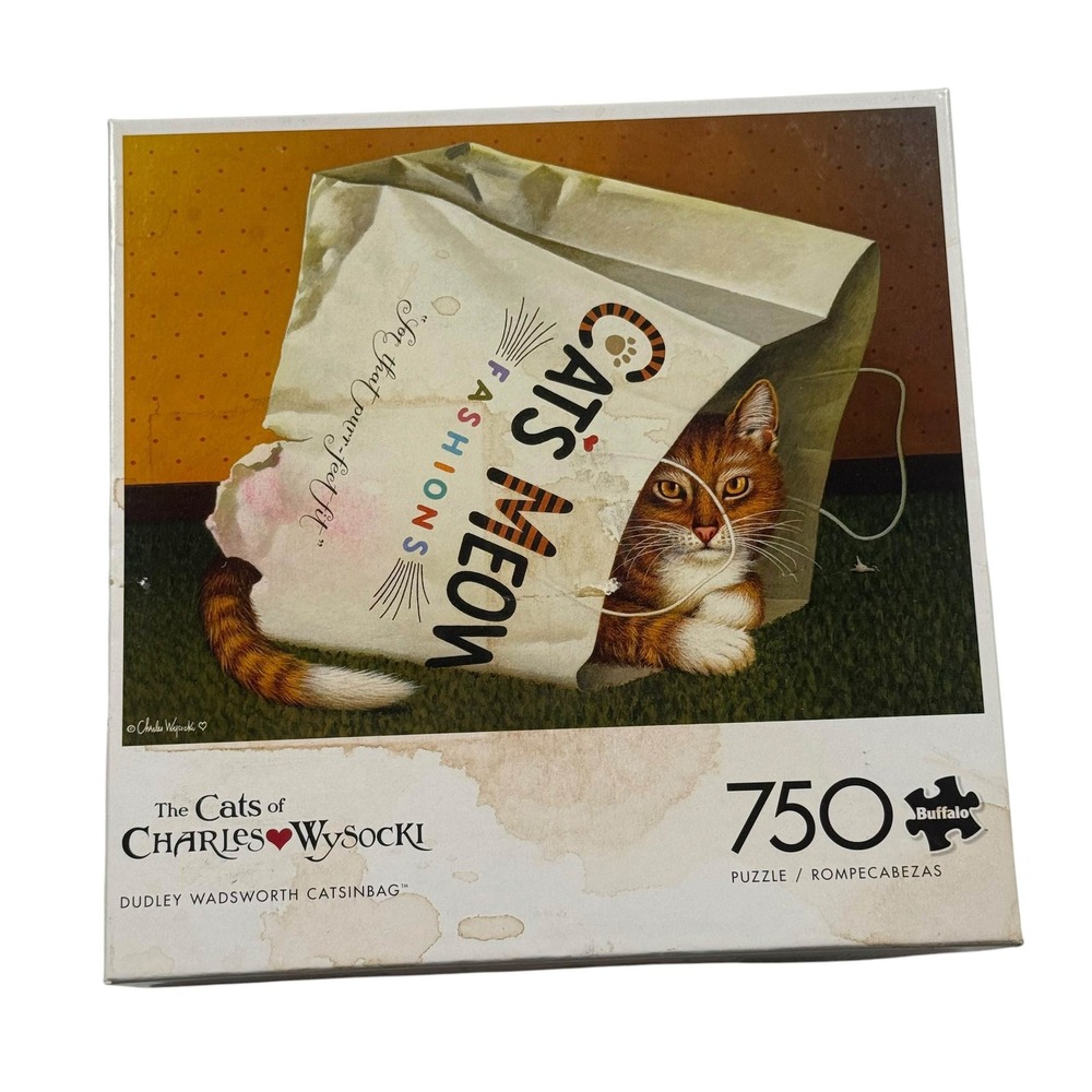 Buffalo Charles Wysocki Dudley Wadsworth Catsinbag 750 Piece Puzzle UNCOUNTED